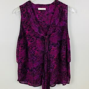 Hinge 100% Silk Sleeveless Blouse, XL